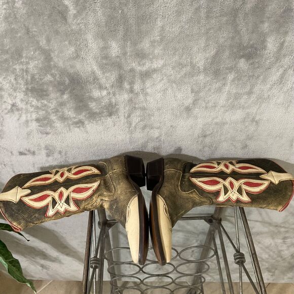 Nine West Leather Cowboy/ girl Boots Rodeo Women’s size  5.5 Inlaid Pattern - Picture 7 of 13